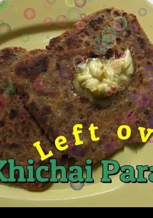 A picture of Leftover khichdi parantha.