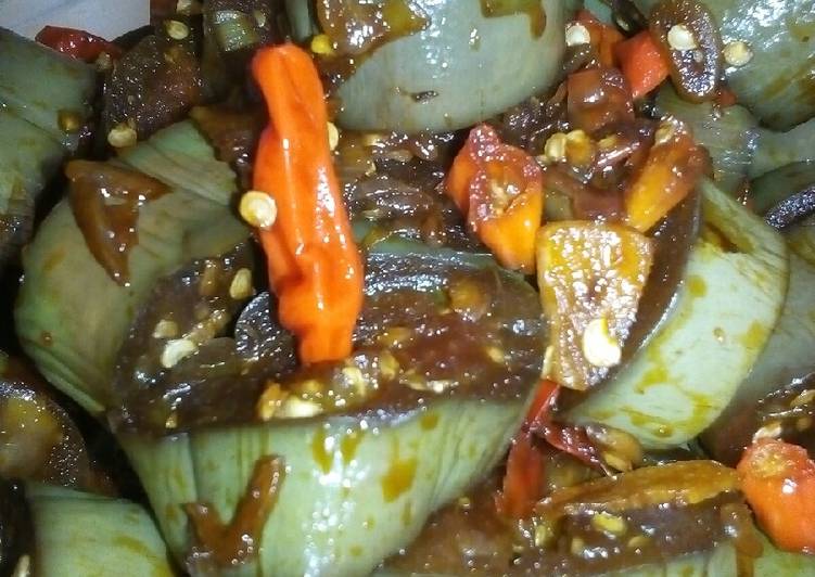 Oseng terong hijau pedas