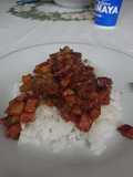 Arroz con frijol dulce