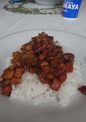 Una foto de Arroz con frijol dulce