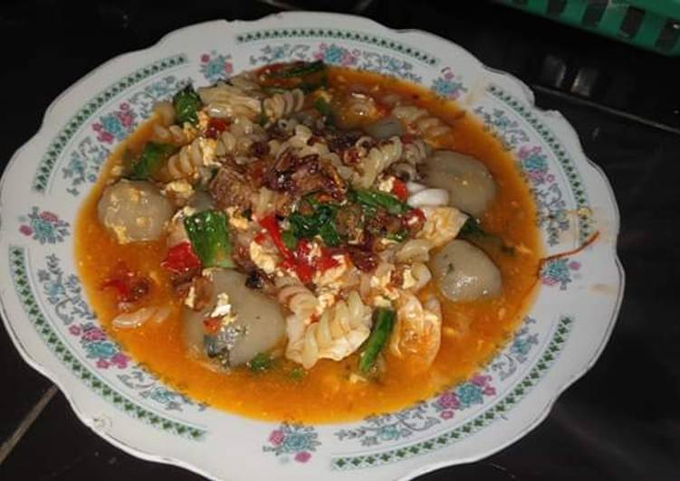 Bahan Seblak cilok makaroni | Cara Masak Seblak cilok makaroni Yang Lezat