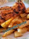 Pollo con patatas a la diabla