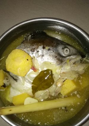 Foto resep Kepala salmon kuah kuning