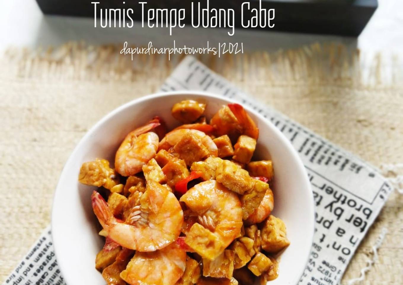 Tumis Tempe Udang Cabe