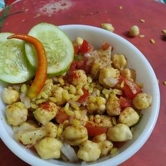 A picture of Chana chaat.