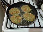 Una foto de hamburguesa de arvejas