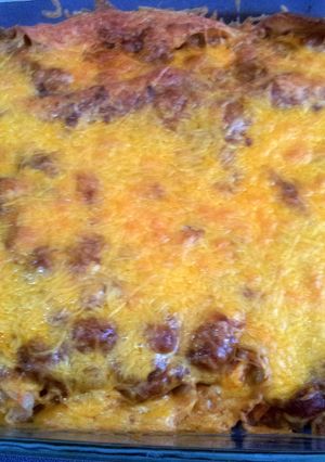A picture of Mely's ultimate enchiladas.