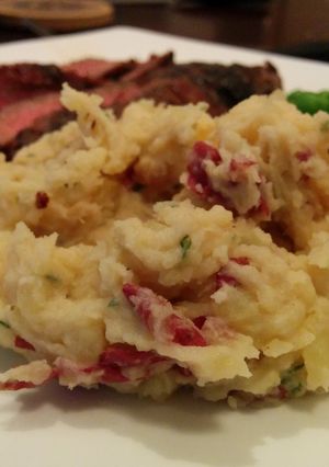 A picture of Rustic Garlic Mashed Potatoes.