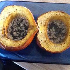 A picture of Autumn Acorn Squash With Buttery Brown Sugar.