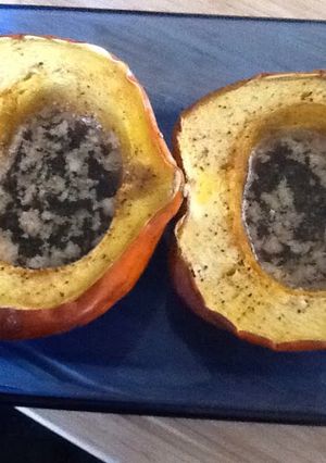 A picture of Autumn Acorn Squash With Buttery Brown Sugar.