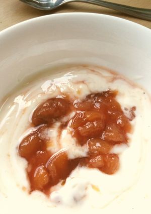 A picture of Vickys Autumn Stewed Plums, GF DF EF SF NF.