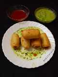 Quick and easy Potato Peas Samosa Roll