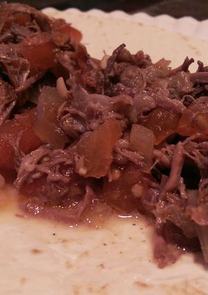 A picture of Crock Pot Carne Asada.