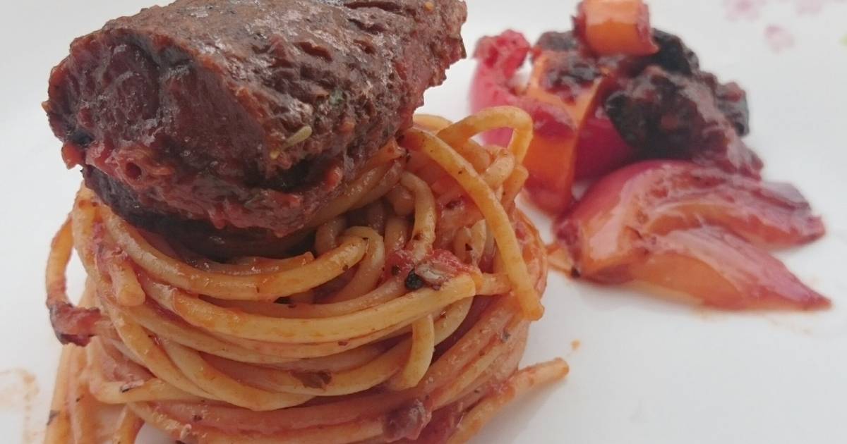 Spaghetti In Black Bean Mackerel Sauce Recipe by Lyii G Cookpad