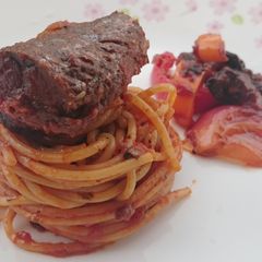 A picture of Spaghetti In Black Bean Mackerel Sauce.