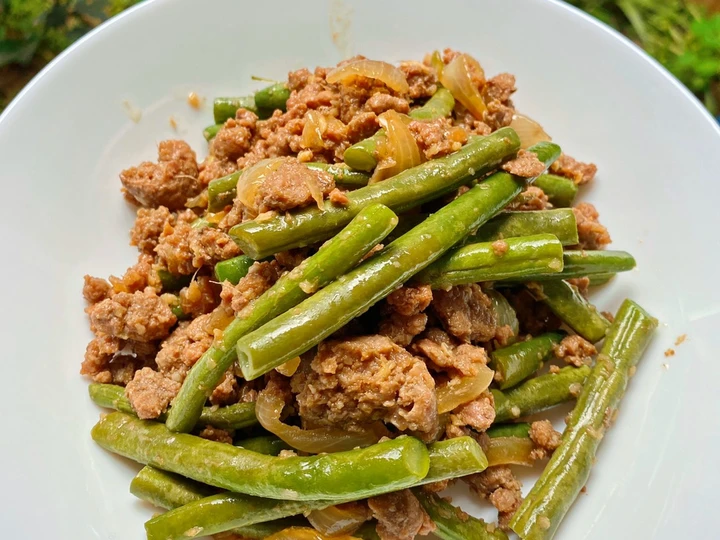 Cara Simple Membikin Resep  Tumis buncis daging cincang yang Menggugah Selera, Bisa Manjain Lidah