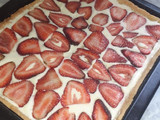 Tarta de frutillas y crema