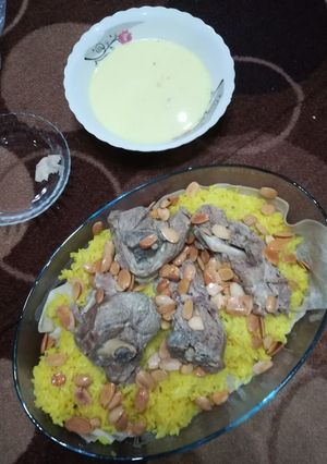 صورة لوصفة منسف لحمه على اصوله