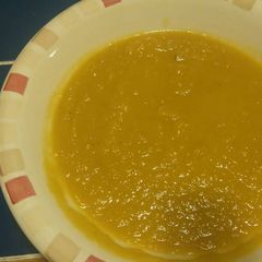 A picture of Slow Cooker ginger pumpkin and carrot soup.