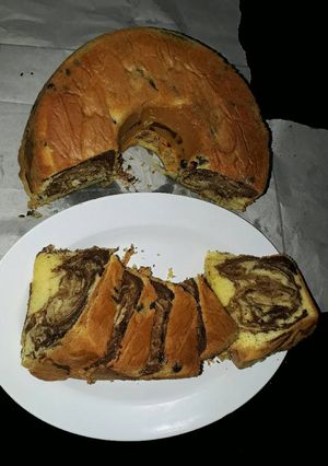 Foto resep Marmer cake / Zebra cake