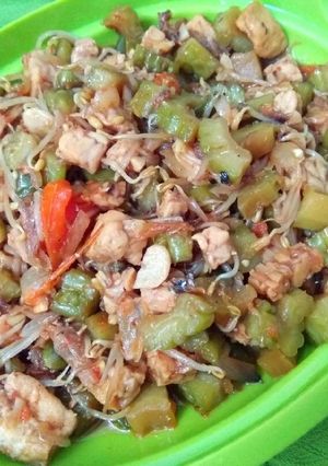 Foto resep Tumis pare toge tahu tempe teri