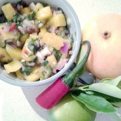 A picture of Mango salsa.