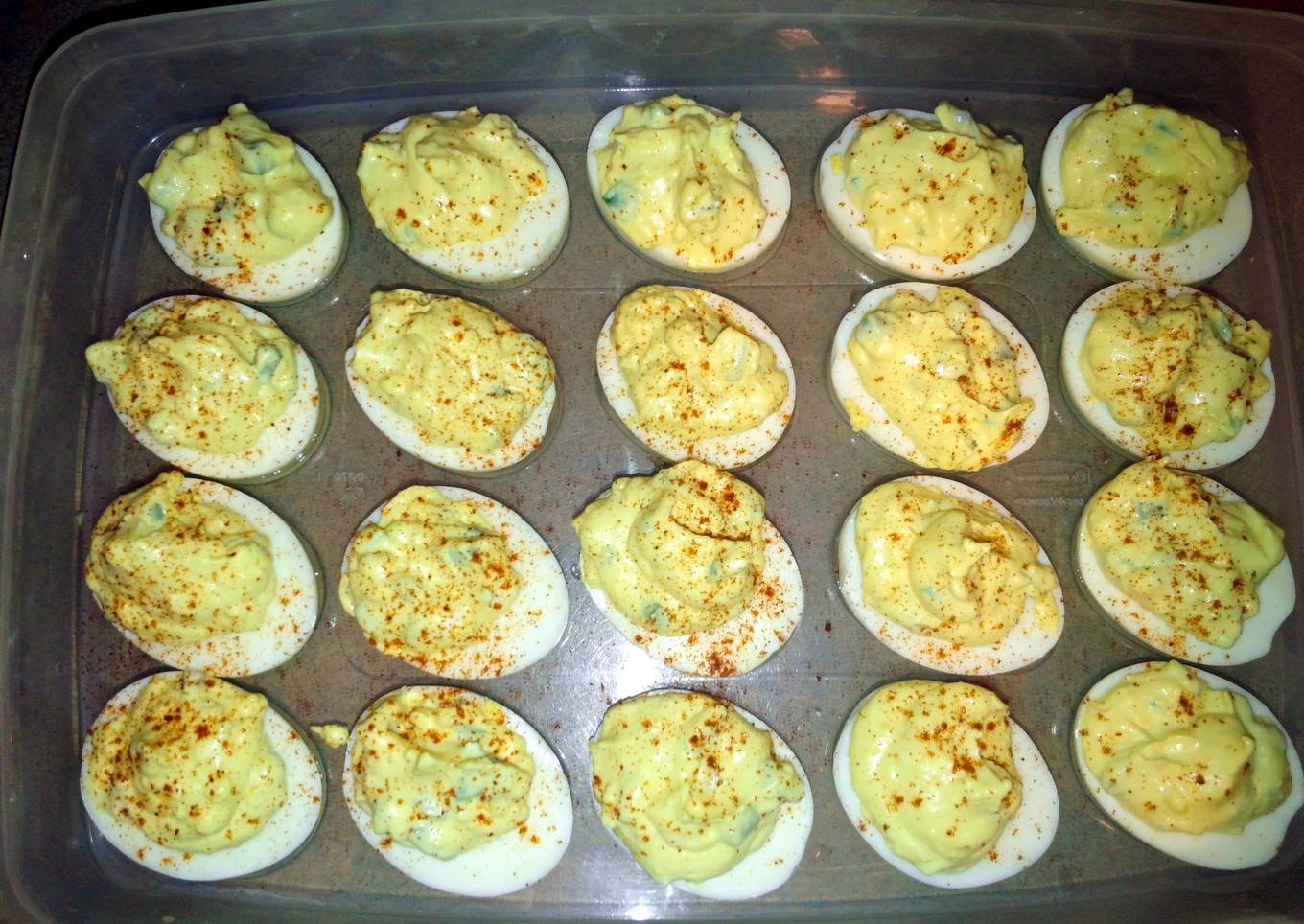Deviled eggs with jalapeno