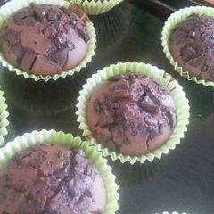 A picture of Chocolate drops muffins.