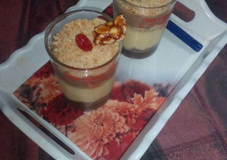 Two in one biscuit pudding