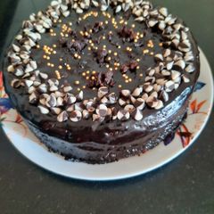 A picture of Dark chocolate cake.