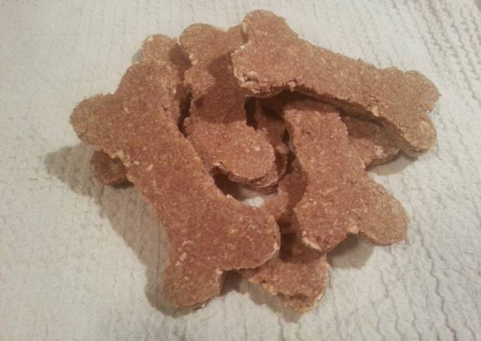 Peanut Butter Banana Bones (dog treat)