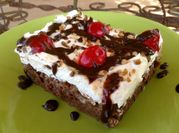 A picture of chocolate bread pudding