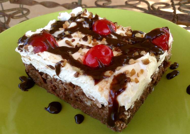 Recipe of Speedy Hot Fudge Chocolate Bread Pudding Cake