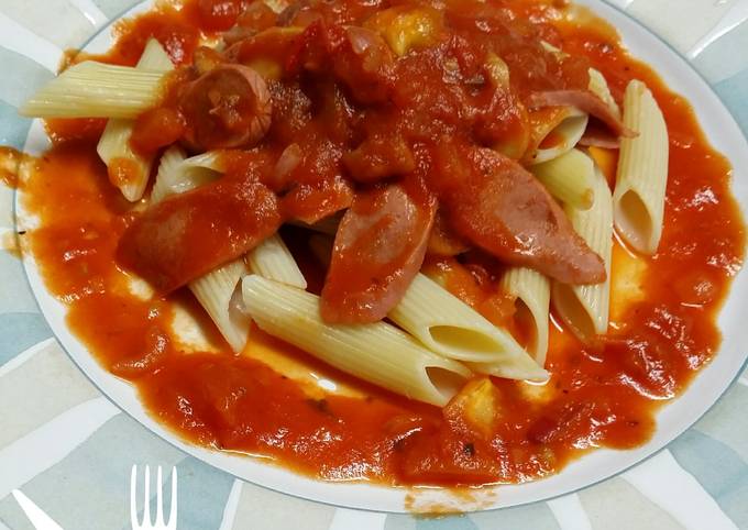 Simple Way to Prepare Ultimate W.GaL Simple Penne in Pasta Sauce