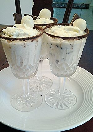 A picture of White Chocolate Mint Chip Mousse.