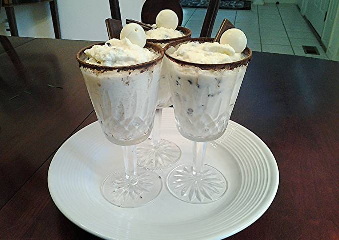 White Chocolate Mint Chip Mousse