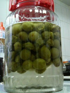 A picture of Ume Juice That's Ready In 1 Week.
