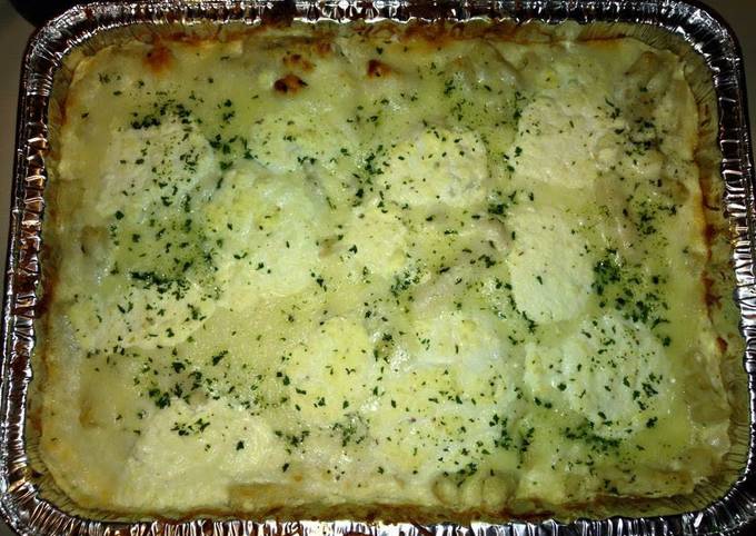 Chicken Alfredo Baked Ziti "cheesy"