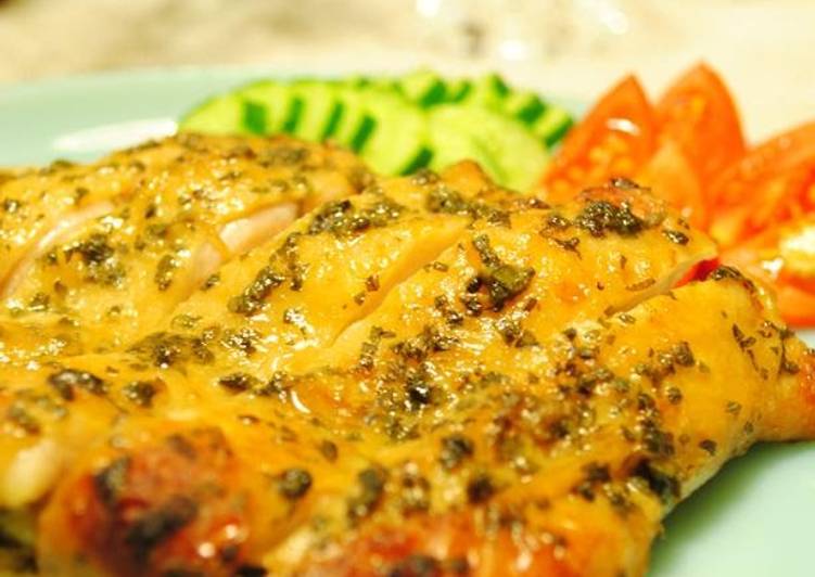 Recipe of Ultimate Chicken Thigh Shiso Mustard Bake