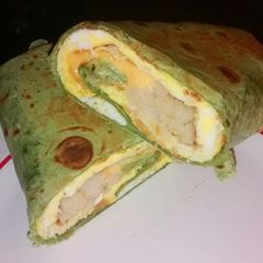 A picture of Easy Cheesy Breakfast wrap.