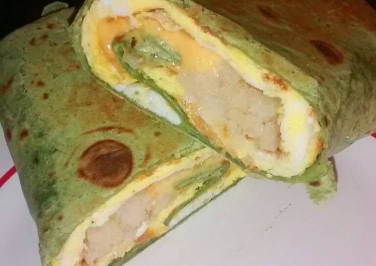 Steps to Make Award-winning Easy Cheesy Breakfast wrap