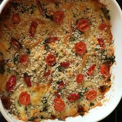 A picture of Onion, aubergine and tomato bake recipe.