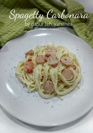Foto resep Spagetty Carbonara.... Pedezzz