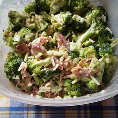 A picture of Broccoli Salad. Mom's recipe.