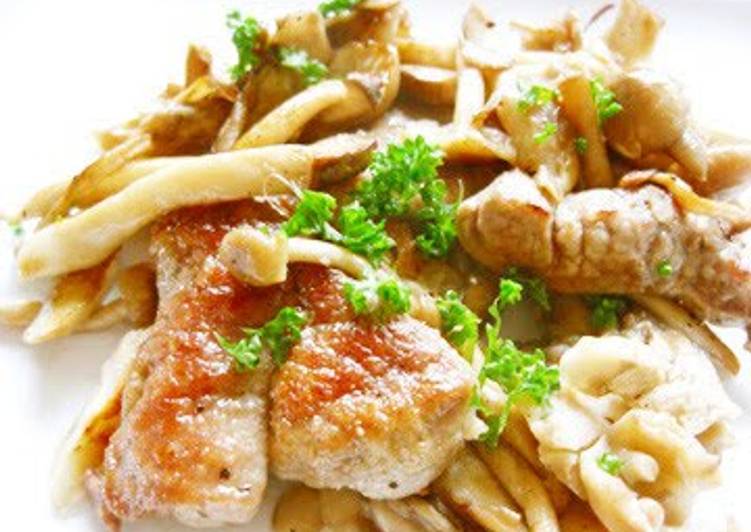 Recipe of Award-winning Tender Pork Tenderloin and Mushrooms Sautéed in Butter