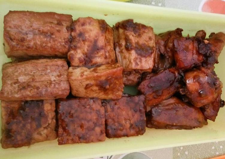 Tahu,tempe,ayam Bacem