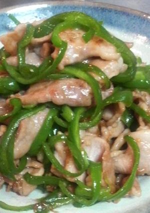 A picture of Stir-Fried Pork and Bell Pepper.