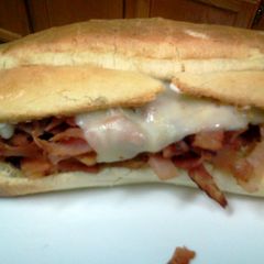 Hot Ham and Cheese Sub Sandwich A picture of Hot Ham and Cheese Sub Sandwich.