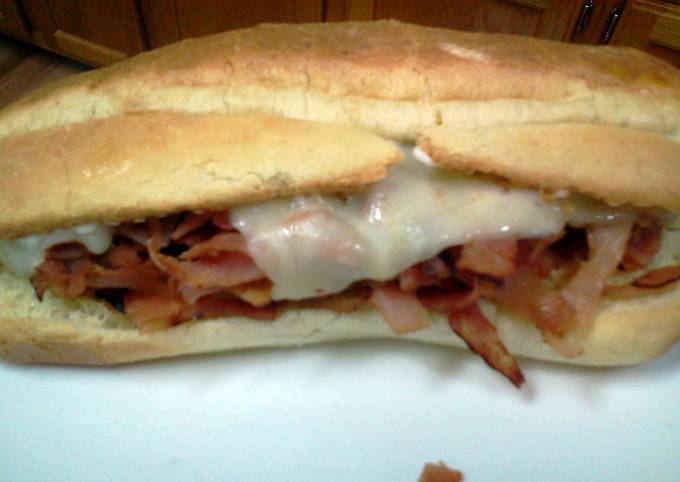 Hot Ham and Cheese Sub Sandwich
