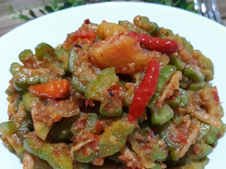 Resep TUMIS PARE TERI dengan Bumbu Dasar Merah Anti Gagal